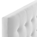 Emily Twin Biscuit Tufted Performance Velvet Headboard - White - MOD8361