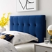 Lily Biscuit Tufted Twin Performance Velvet Headboard - Navy - MOD8379