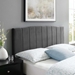 Camilla Channel Tufted Full/Queen Performance Velvet Headboard - Charcoal - MOD8611