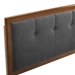 Draper Tufted Queen Fabric and Wood Headboard - Walnut Charcoal - MOD8747