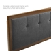 Draper Tufted Queen Fabric and Wood Headboard - Walnut Charcoal - MOD8747