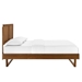 Alana Queen Wood Platform Bed With Angular Frame - Walnut - MOD8825