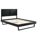 Marlee Queen Wood Platform Bed With Angular Frame - Black - MOD8829