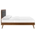 Willow Full Wood Platform Bed With Splayed Legs - Walnut Charcoal - MOD8920