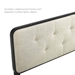 Bridgette King Wood Platform Bed With Angular Frame - Black Beige - MOD8939