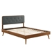 Bridgette King Wood Platform Bed With Splayed Legs - Walnut Charcoal - MOD8962