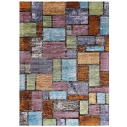 Success Nyssa Abstract Geometric Mosaic 4x6 Area Rug - Multicolored 