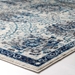 Entourage Kensie Distressed Floral Moroccan Trellis 5x8 Area Rug - Ivory and Blue - MOD9095
