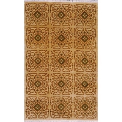 Bijnor Hand Knotted Rug 5 x 8 