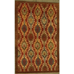 Bilaspur Hand Knotted Rug 5 x 8 