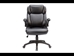 Atlas Office Chair - Black Faux Leather with Memory Foam Seating - Sealy Collection - PRM1001