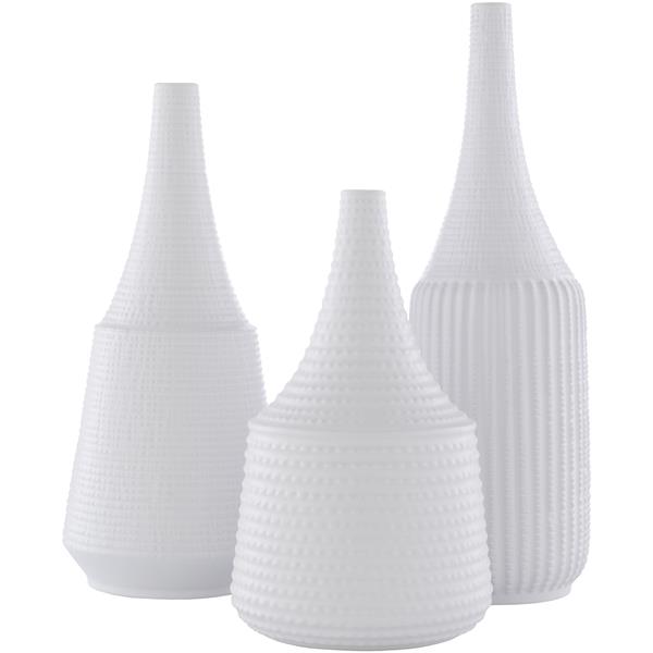 Ikon Modern Light Grey Vase - Set of Three 