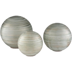 Rondure Modern Glass Decorative Object - Set of Three 
