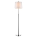 Nimbus One Light Floor Lamp with Sheer Snow Double Shantung Shade - TRE1013