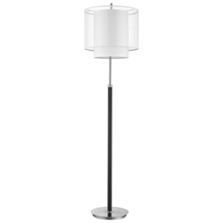 Roosevelt One Light Floor Lamp with Espresso And Brushed Nickel Finish 