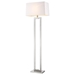 Riley One Light Floor Lamp with Off White Shantung Shade - TRE1015