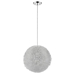 Luminary 12" Metallic Silver Pendant with Hand Woven Aluminum Wire Shade - TRE1017