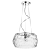 Mystere One Light Polished Chrome Pendant with Dimpled Glass Shade