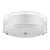 Brella 2-Light Brushed Nickel Flush mount with Sheer Snow Shantung Two Tier Shade