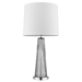 Chiara Steel Glass Finished Table Lamp with Off-White Shantung Shade - TRE1034