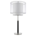 Roosevelt Two Tier Shade Table Lamp - Espresso And Brushed Nickel - TRE1038