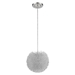 Celestial Flush mount with Hand Woven Aluminum Wire Shade - Metallic Silver - TRE1040