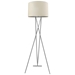 Trition One Light Tripod Floor Lamp with Latte Linen Shade - TRE1048