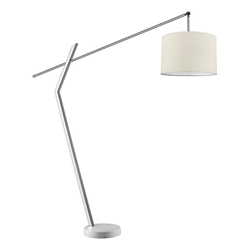 Chelsea Adjustable Floor Lamp with Latte Linen Shade 