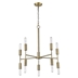 Perret Ten Light Chandelier with Aged Brass Finish