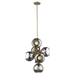 Lunette Six Light Pendant - Aged Brass - TRE1090