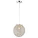 Distratto 8" Polished Chrome Pendant with Enmeshed Aluminum Wire Shade - TRE1122