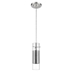 Scope One Light Brushed Nickel Pendant Double Glass and Mesh Shade