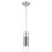 Scope One Light Brushed Nickel Pendant Double Glass and Mesh Shade - TRE1124