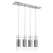 Scope Brushed Nickel Pendant with Double Glass and Mesh Shades - TRE1125
