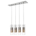 Scope Brushed Nickel Pendant with Double Glass and Mesh Shades - TRE1125