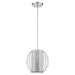 Phoenix One Light Pendant with Acrylic and Steel Shade - Metallic Silver - TRE1131