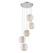 Phoenix Five Light Pendant with Acrylic And Steel Shades - TRE1132