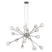 Galaxia 16-Light Chandelier with Spun Filament Glass Globe Shades - TRE1133