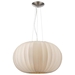 Shanghai One Light Pendant with Sheer Pearl Ribbon Shade - TRE1144