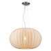 Shanghai One Light Pendant with Sheer Pearl Ribbon Shade - TRE1144
