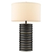 Wave II One Light Table Lamp with Latte Linen Shade - Aged Bras - TRE1147