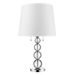 Palla Two Light Table Lamp with White Linen Shade - TRE1149