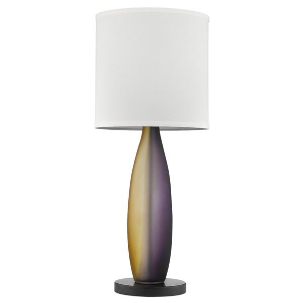 Elixer Lacquer Table Lamp with Lattice Cream Linen Shade 