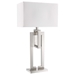 Precision Table Lamp with Ivory Shantung Shade - Brushed Nickel - TRE1154