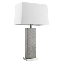 Merge Pewter Finished Table Lamp with Homespun Linen Shade 