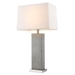 Merge Pewter Finished Table Lamp with Homespun Linen Shade - TRE1155