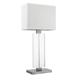 Shine Table Lamp with Off-White Shantung Shade 