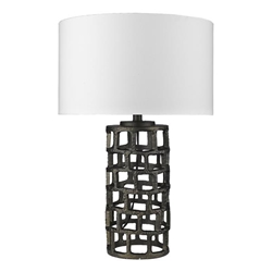 Vallin One Light Table Lamp with Black and Gold Finish 