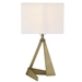 Stratos One Light Table Lamp in Aged Brass Finish - TRE1158