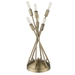 Perret Six Light Table Lamp - Aged Brass - TRE1161